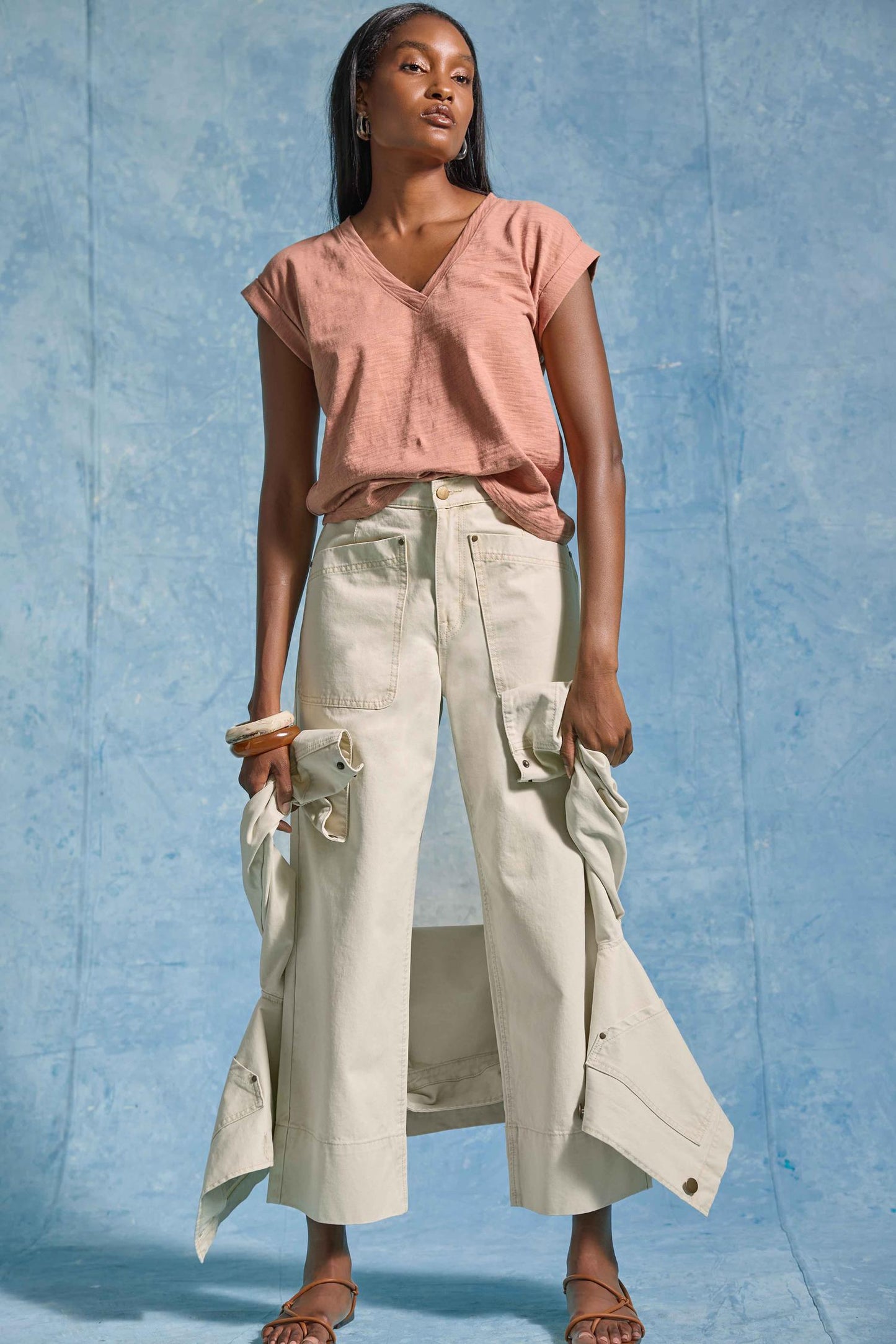 Twill Straight Leg Pant