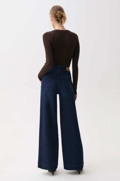 Lana Dbl Button High Rise Ultra Wide Leg