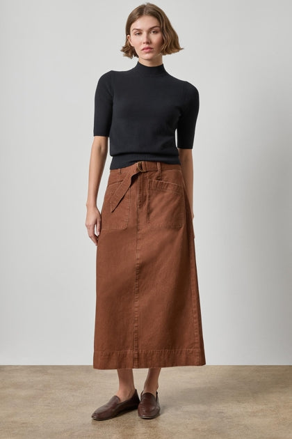 Mock Neck Short Sleeve Sweater