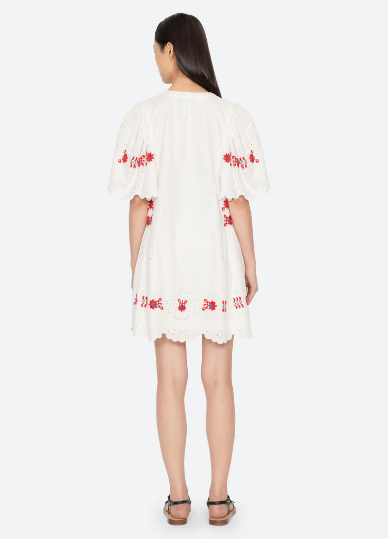Catharina Embroidered Mini Dress