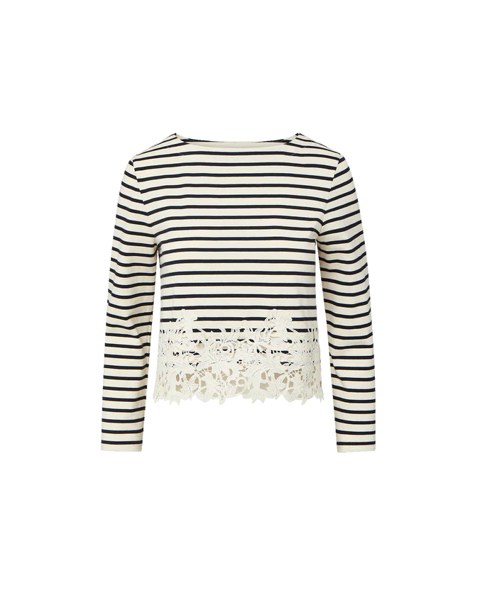 Hovey Striped Lace T-Shirt