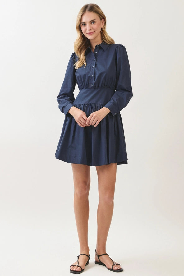 Button Down Shirt Mini Dress