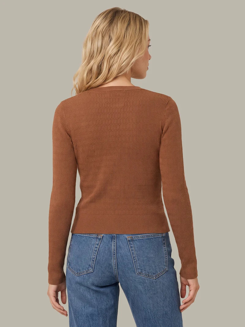 Leni Novelty Rib LS Crewneck