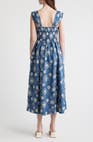 Embroidered Chambray Dress