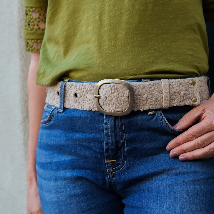 Desert Dreams Embroidered Wool Belt