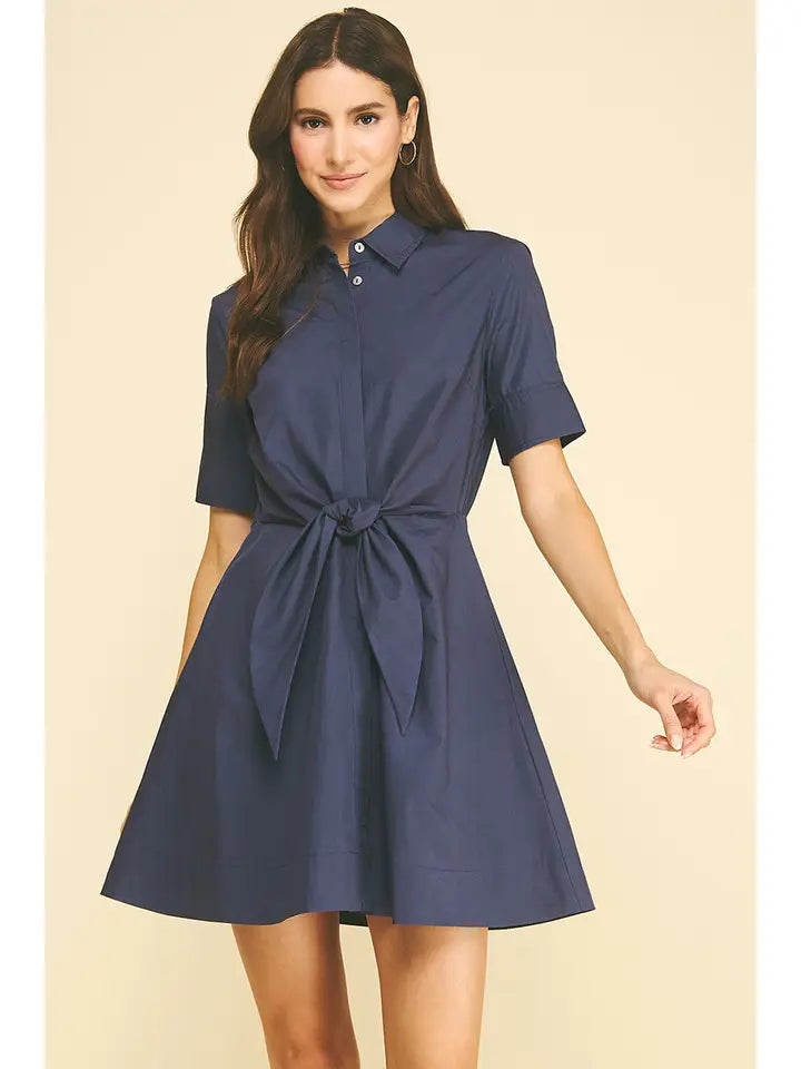 Tie Front Mini Dress