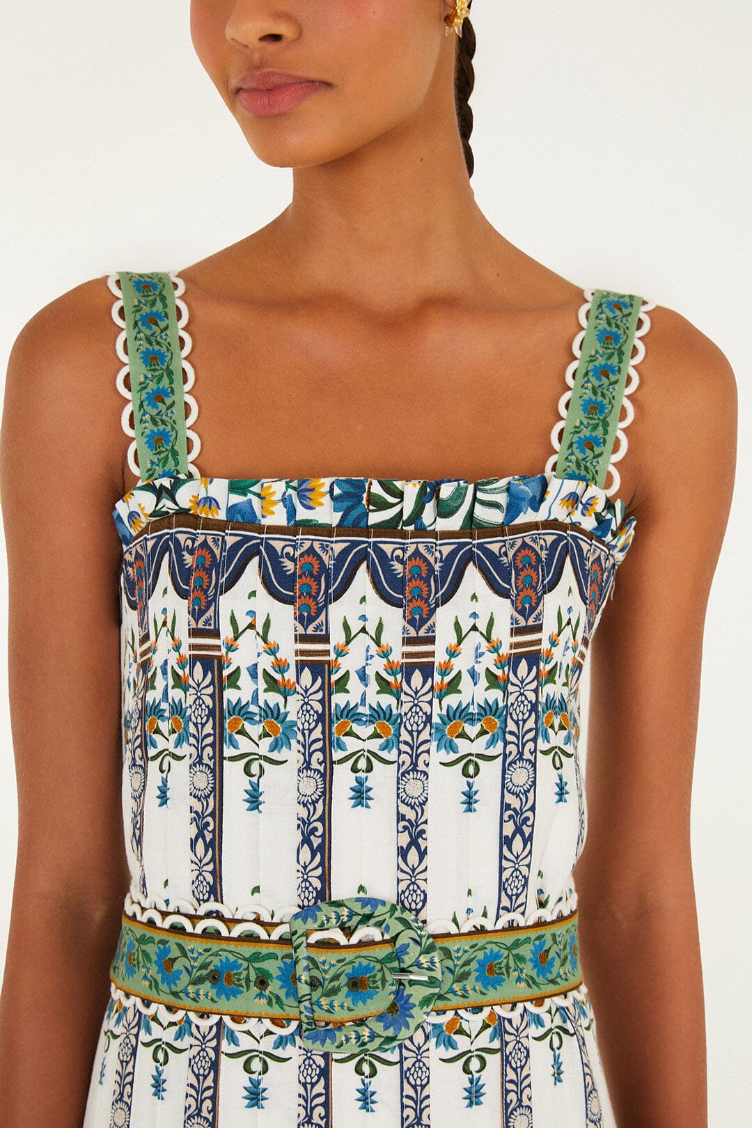 Manoela Sleeveless Belt Maxi Dress