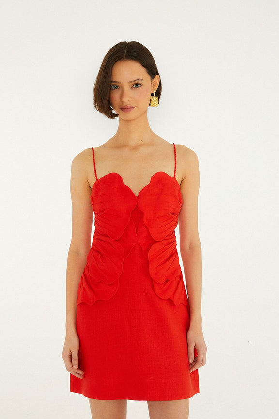 Sleeveless Flower Mini Dress