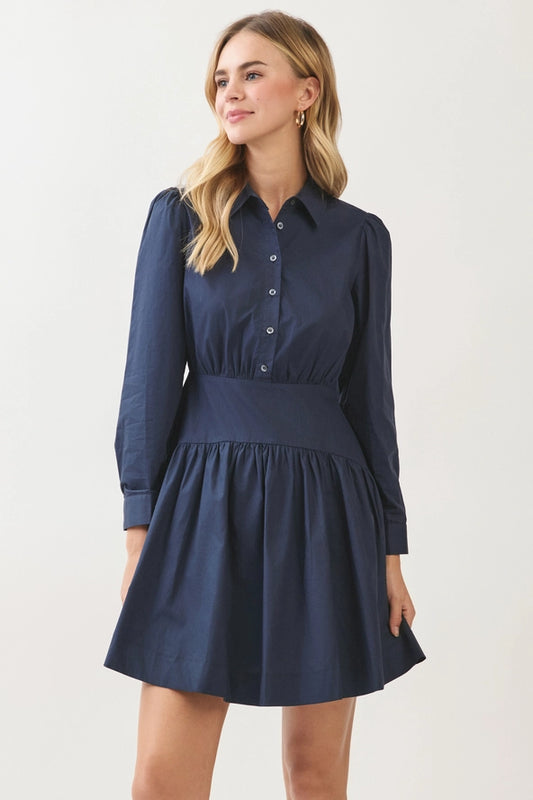 Button Down Shirt Mini Dress