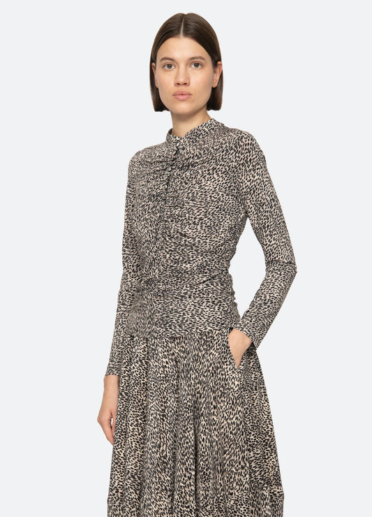 Charlize Print Long Sleeve Top