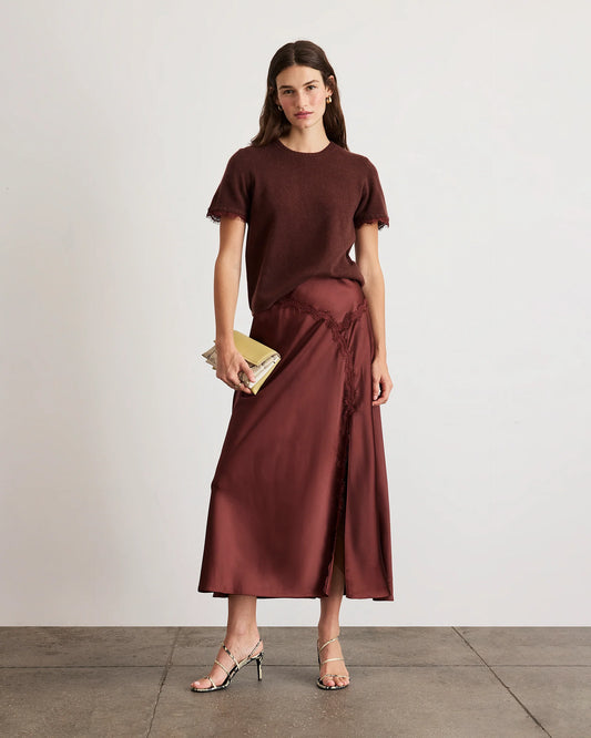 Dailey Cashmere Top with Lace