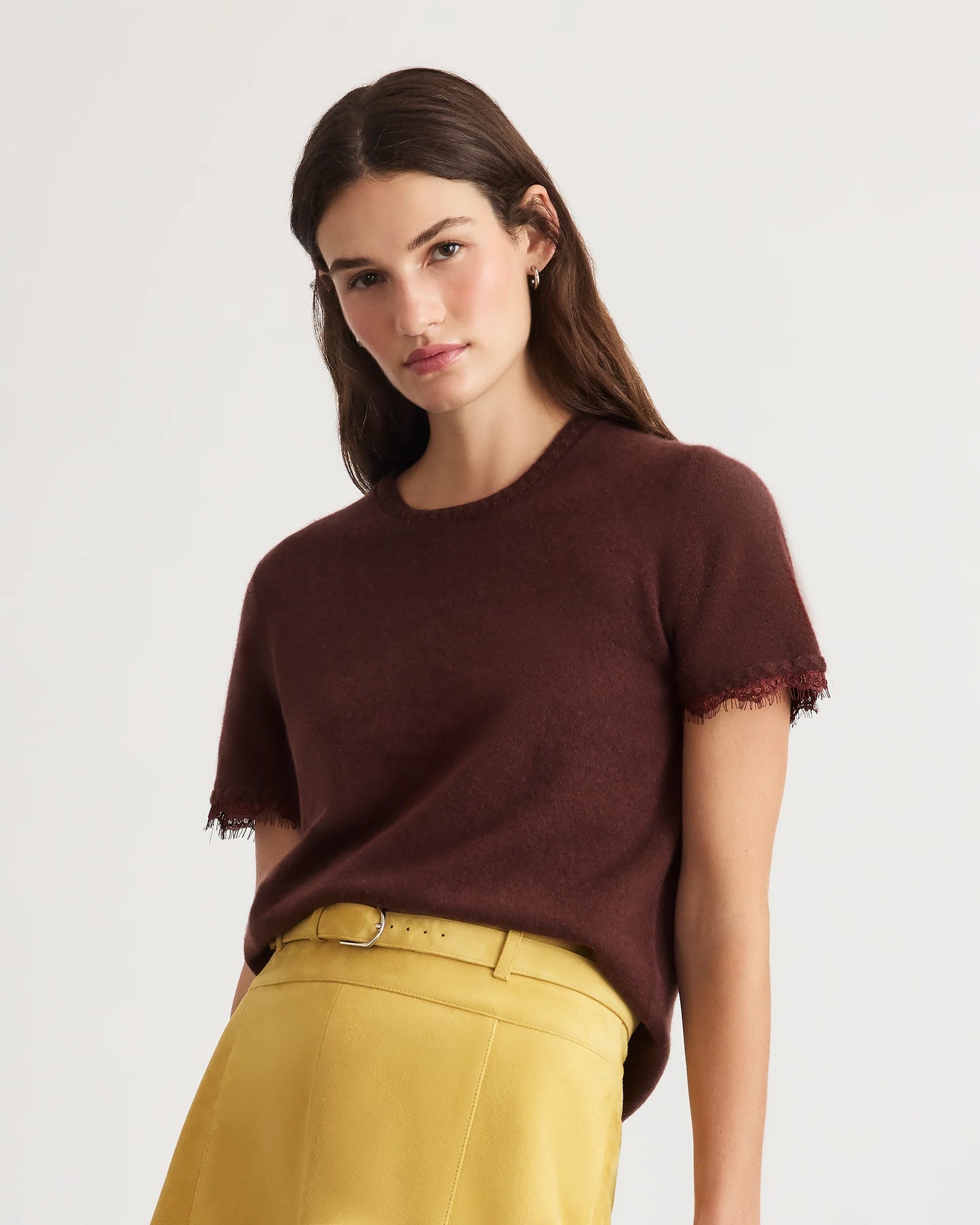 Dailey Cashmere Top with Lace