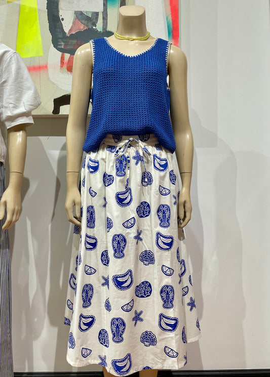 Conversational Midi Skirt