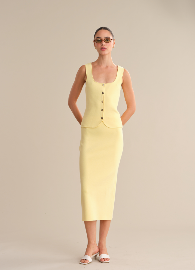 Maria Button Front Top
