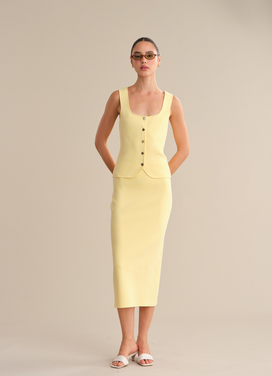 Maria Button Front Top