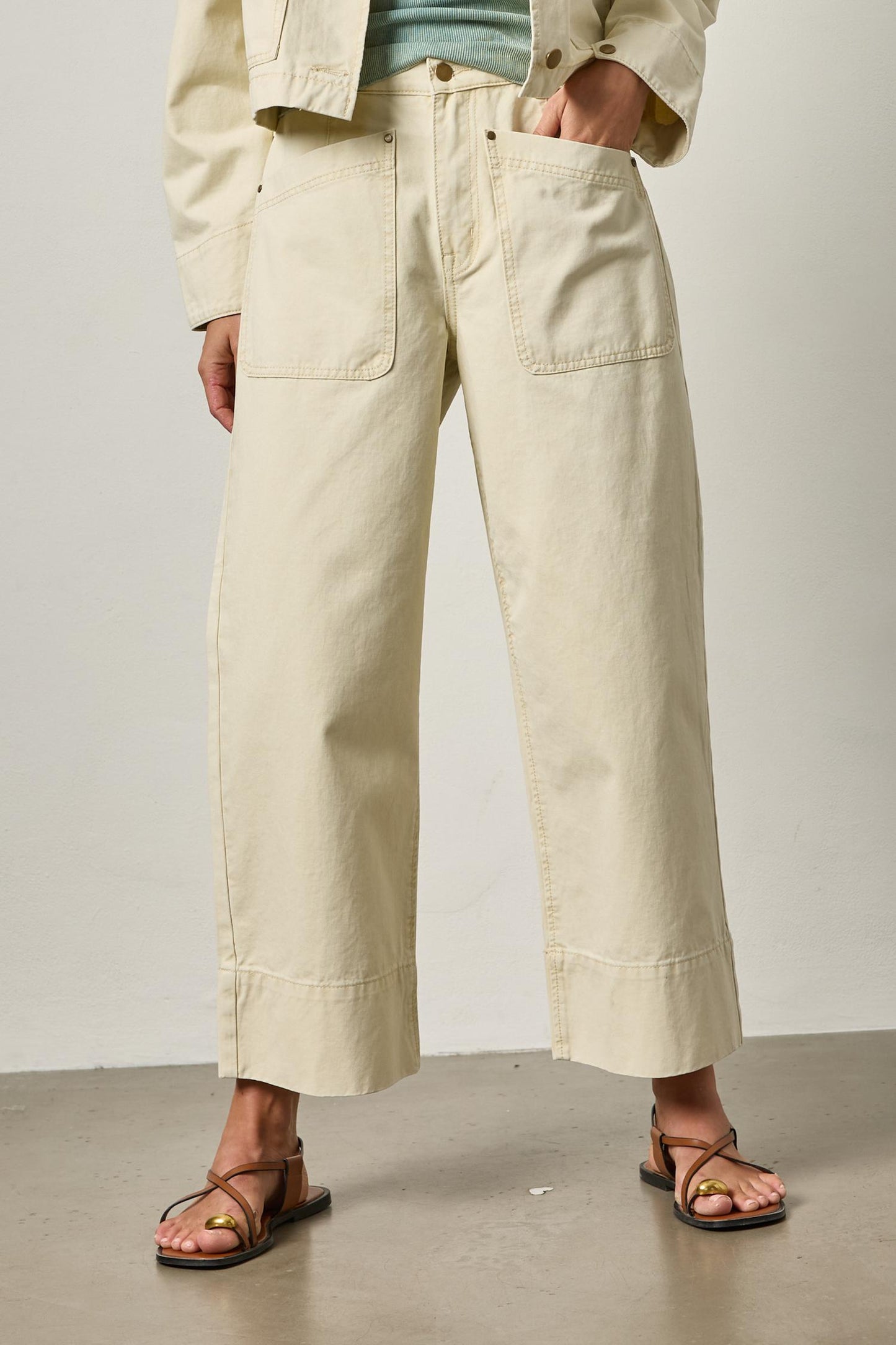 Twill Straight Leg Pant