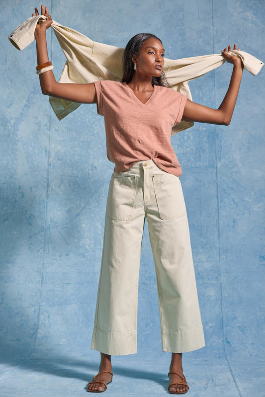 Twill Straight Leg Pant