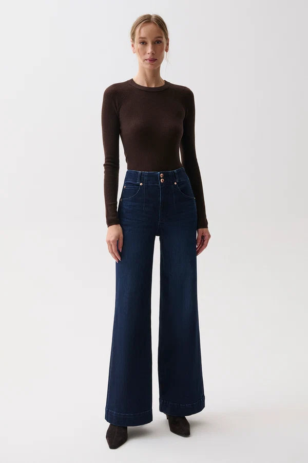Lana Dbl Button High Rise Ultra Wide Leg
