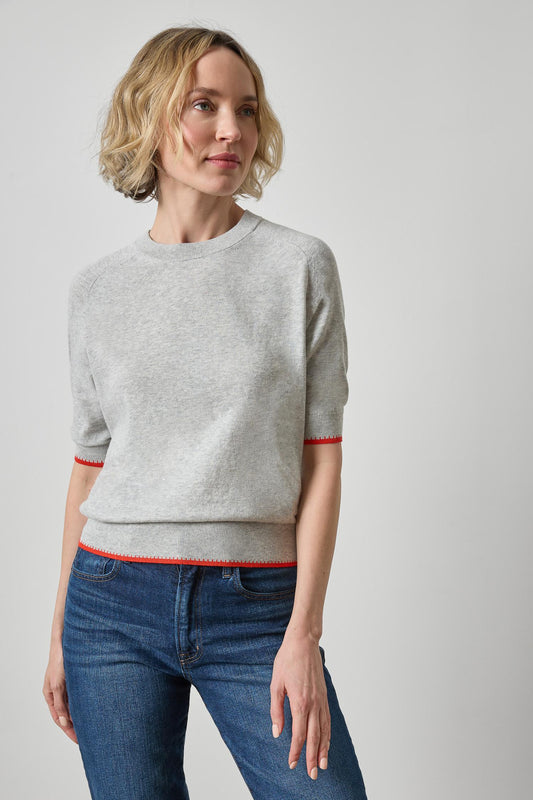 Crewneck Saddle Sweater