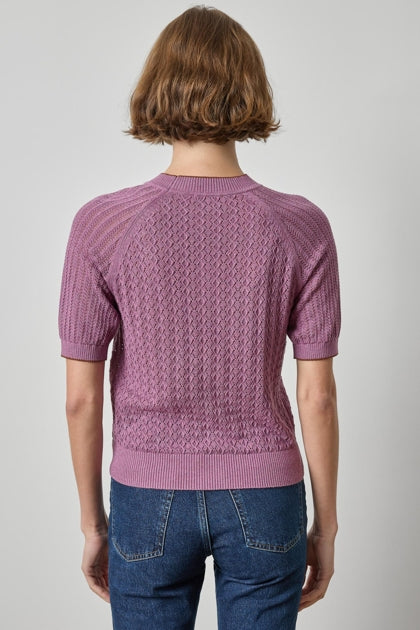 Mixed Stitch Crewneck Sweater