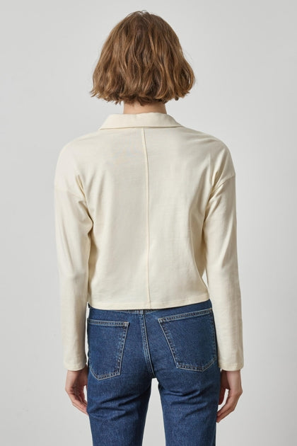 Faux Wrapped Collared Top