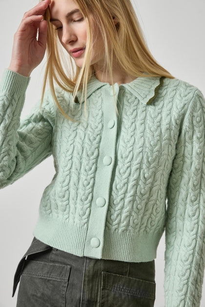 Long Sleeve Polo Cardigan