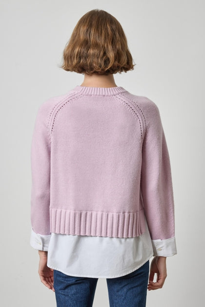 Mixed Media Crewneck Sweater