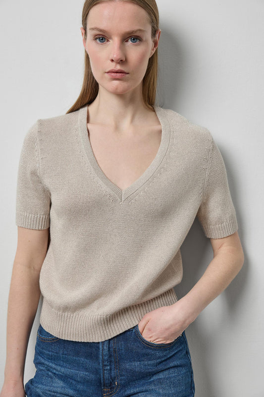 V-Neck Sparkle Sweater