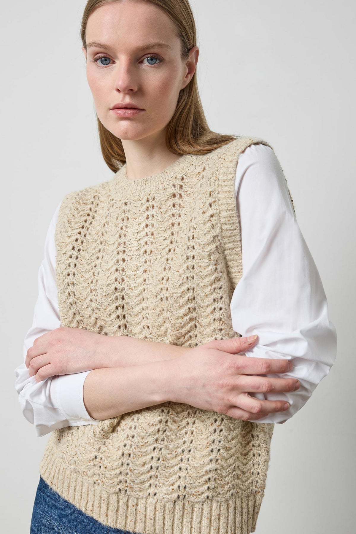 Mixed Media Tinsel Sweater