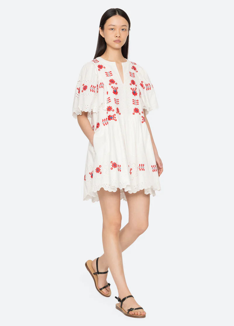 Catharina Embroidered Mini Dress