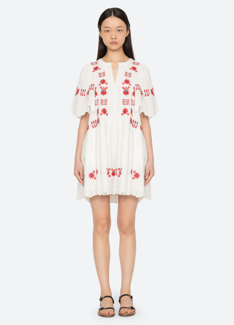 Catharina Embroidered Mini Dress