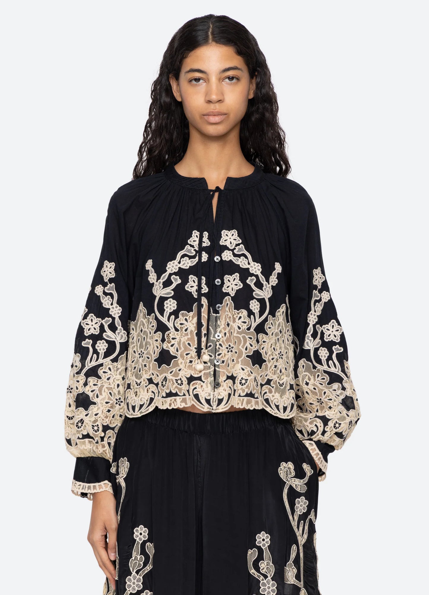 Gracelyn Lace Embroidered Top