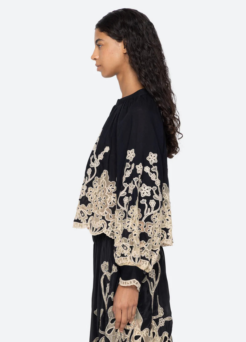 Gracelyn Lace Embroidered Top