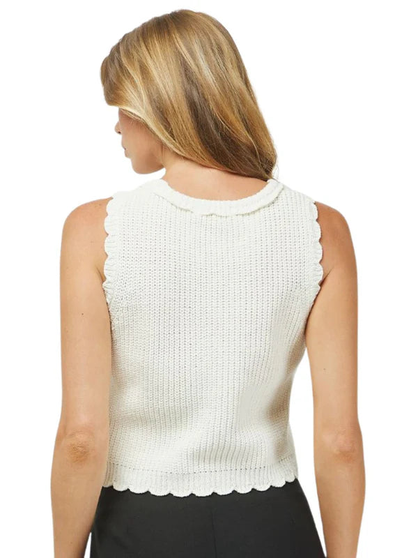 Scalloped Sweater Tank