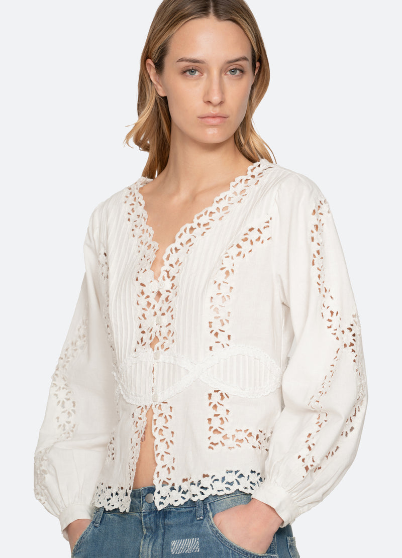 Sofia Embroidery Blouse