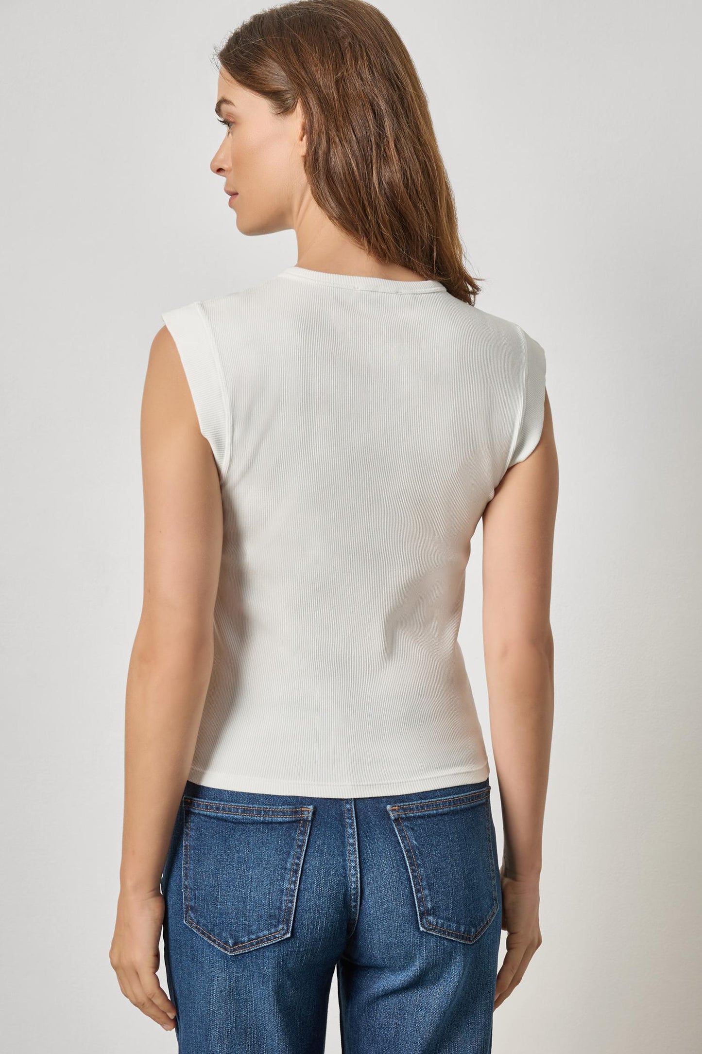 Sunwashed Cap Sleeve Henley