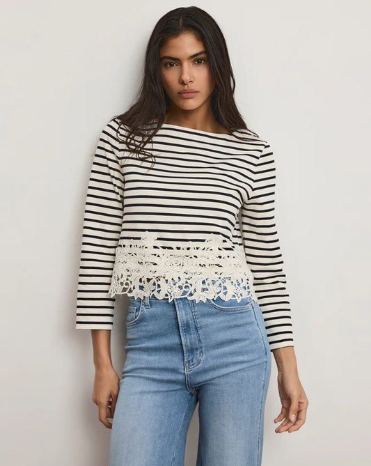 Hovey Striped Lace T-Shirt