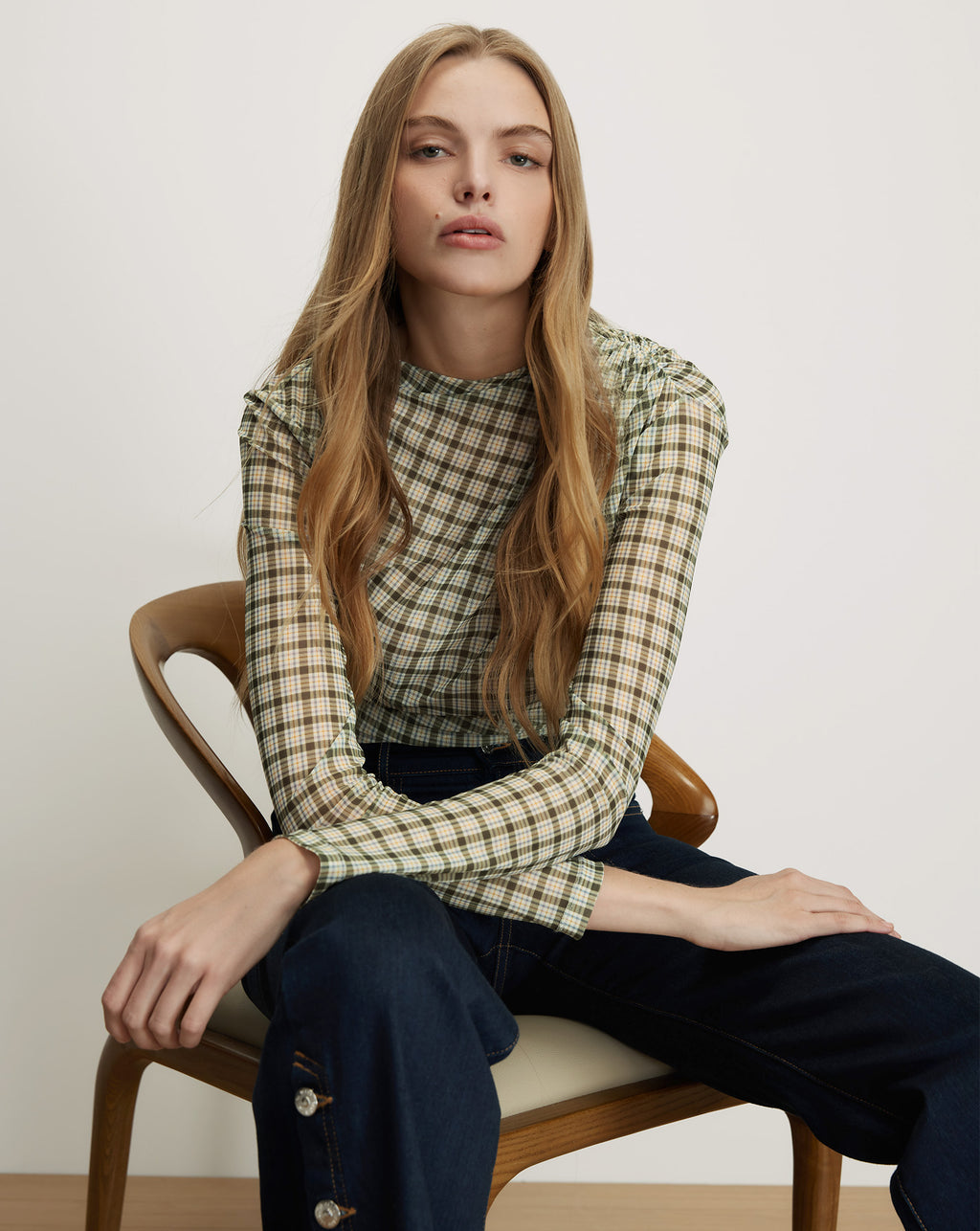 Nuvia Plaid Top