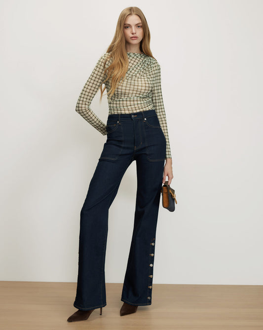 Nuvia Plaid Top