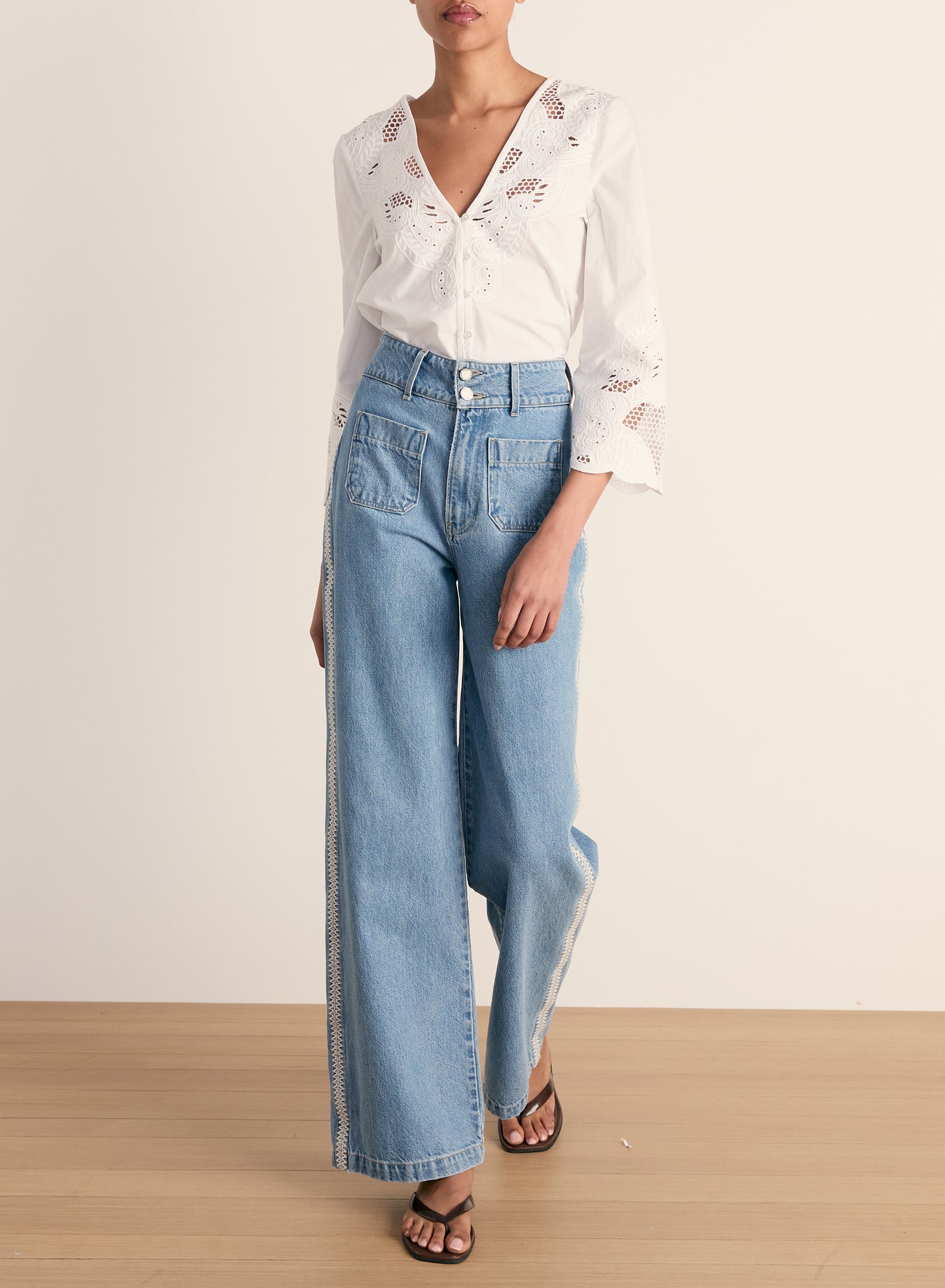 Taylor High-Rise Wide-Leg w/ Pockets