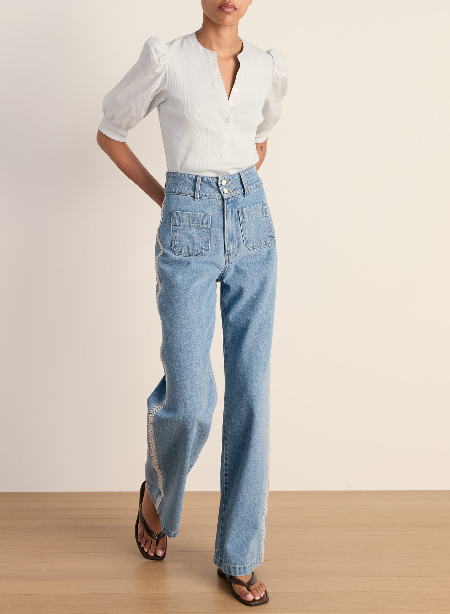 Taylor High-Rise Wide-Leg w/ Pockets